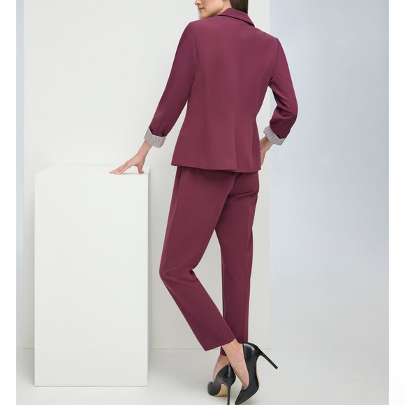 Tommy Hilfiger Women's One-Button Blazer, Faux-Wrap Top & Slim-Leg Ankle Pants - Picture 2 of 2